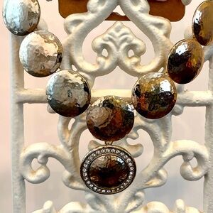 Monet Silver statement necklace